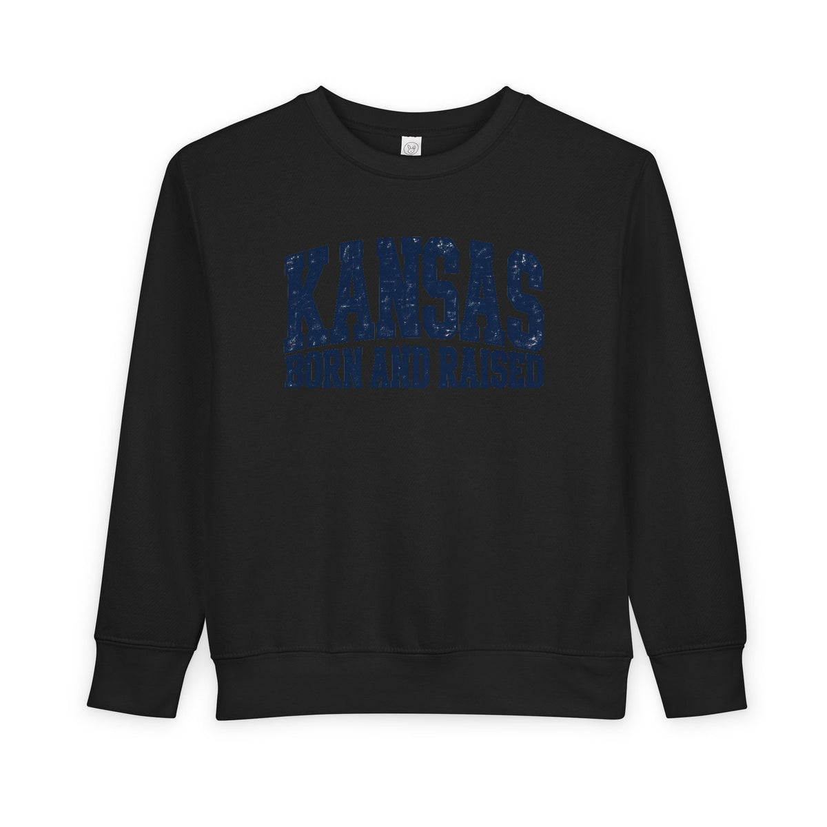 Kansas Born and Raised Bold Athletic Unisex Toddler Sweatshirt