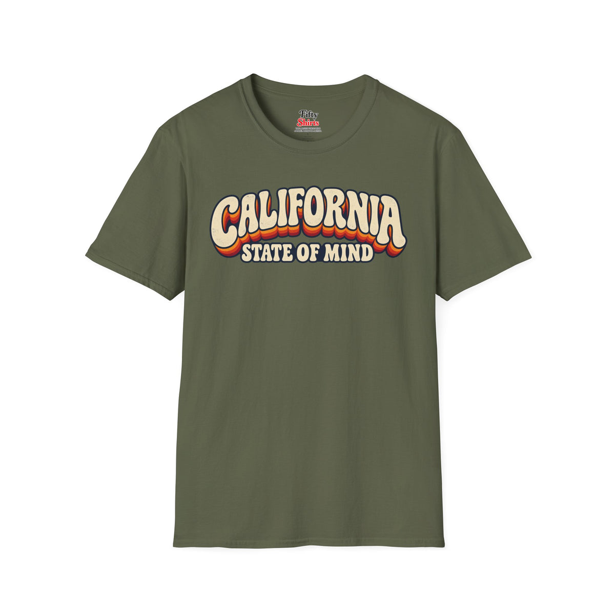 California State of Mind Unisex Softstyle T Shirt State Name Graphic Tee