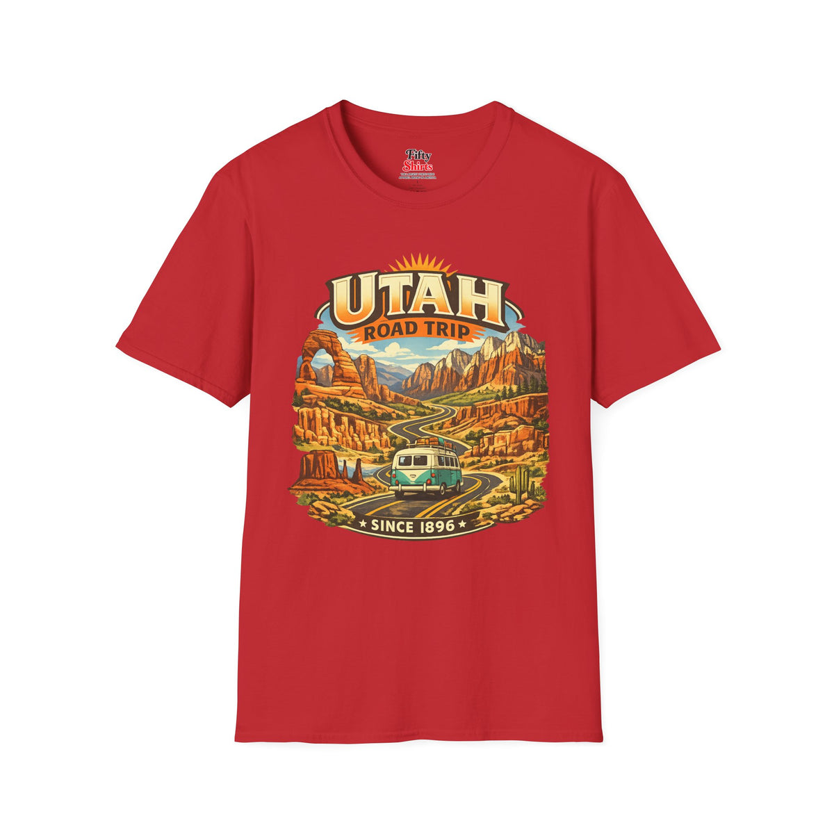 Utah Road Trip Unisex Softstyle T Shirt State Pride Graphic Tee Collections FS03