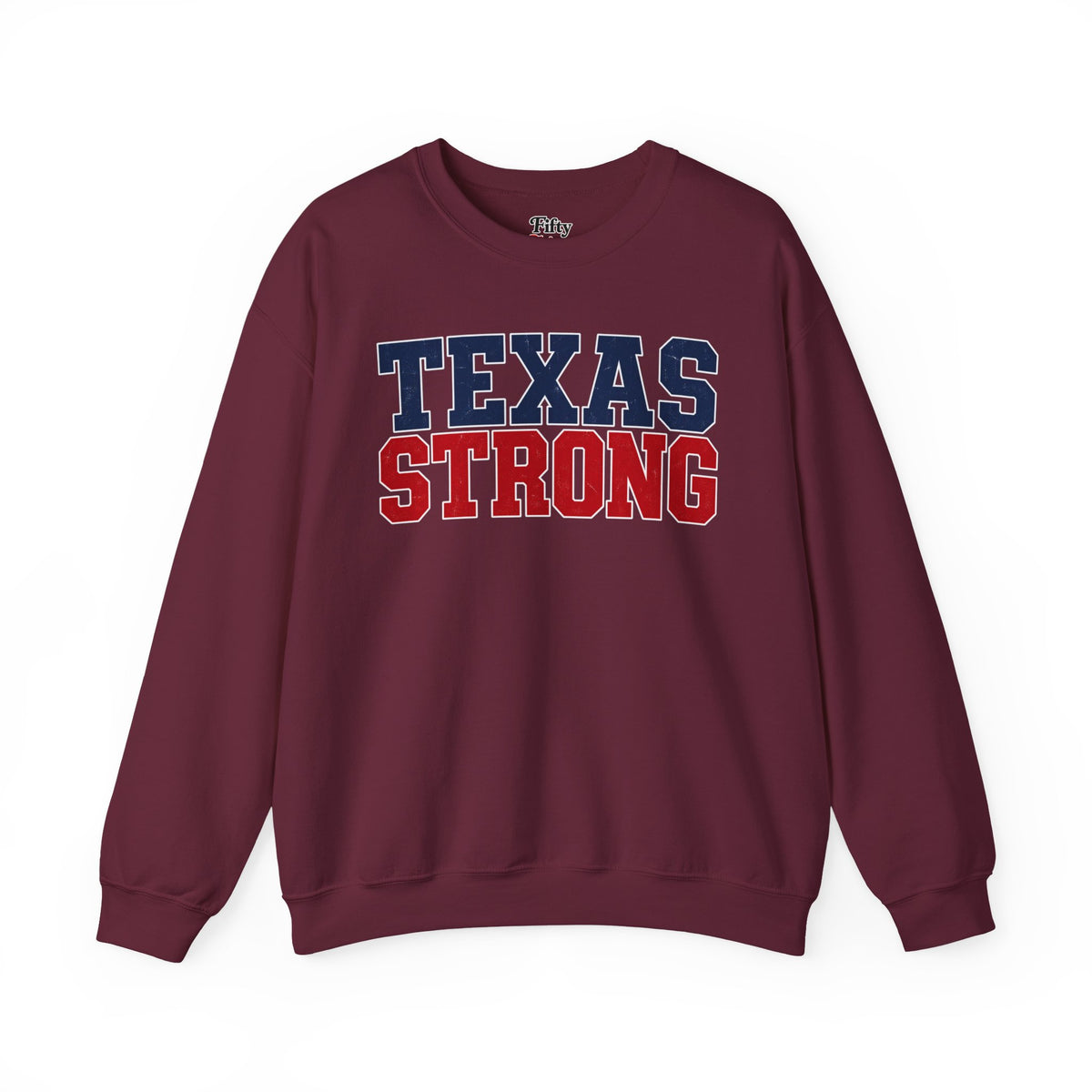 Texas Strong Unisex Crewneck Sweatshirt State Name Graphic