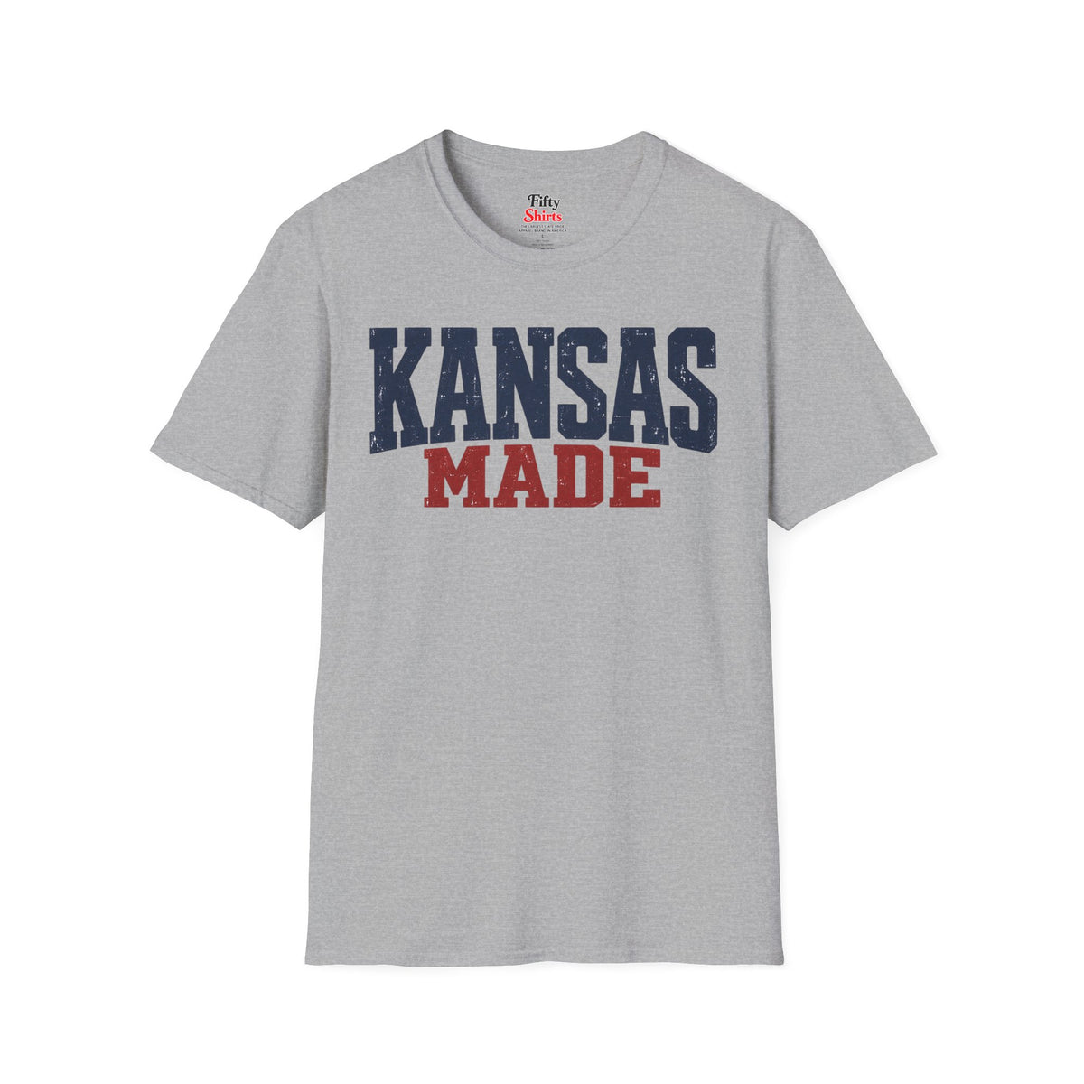 Kansas Made Unisex Softstyle T Shirt State Name Graphic Tee