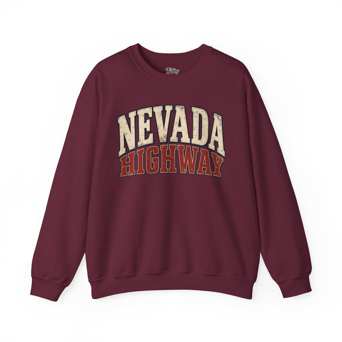 Nevada Highway Unisex Crewneck Sweatshirt State Name Graphic