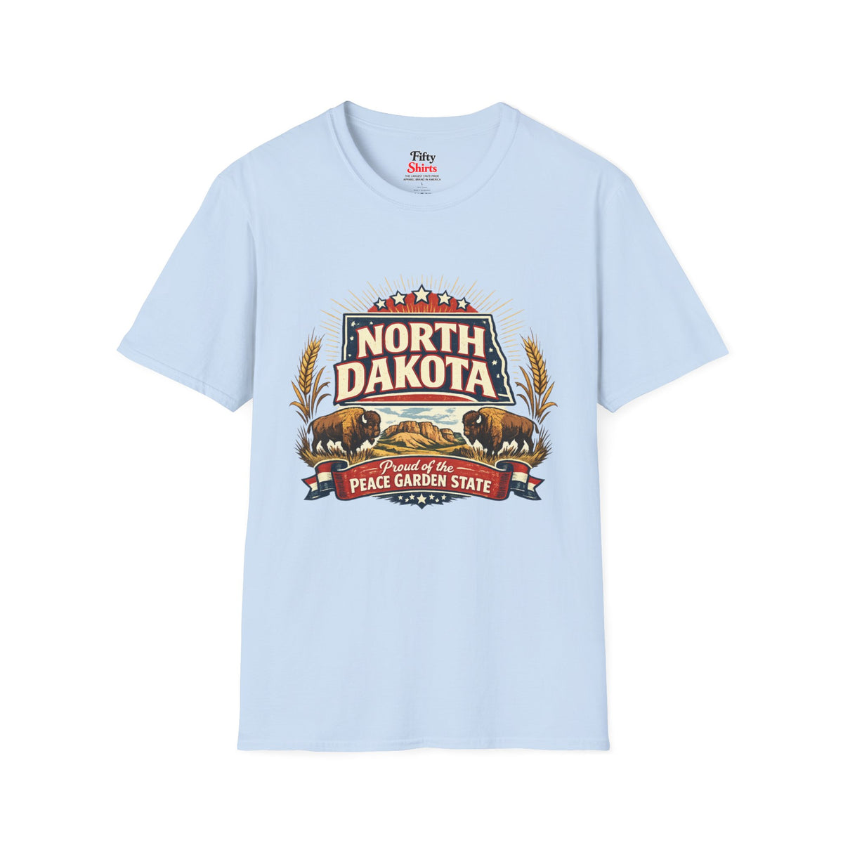North Dakota State Pride Unisex Softstyle T Shirt State Pride Graphic Tee Collections FS03