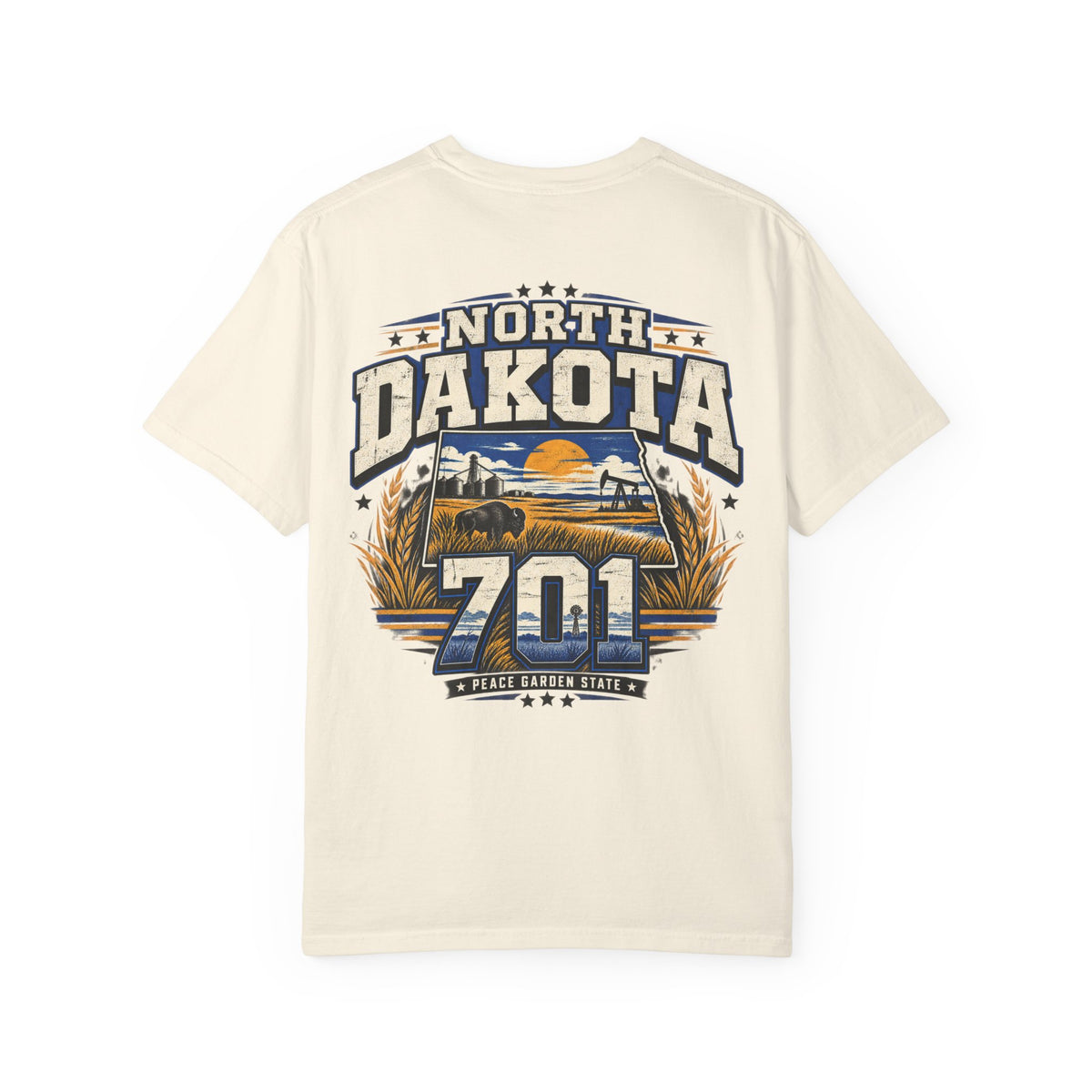 North Dakota 701 Unisex Comfort Color 1717 Streetwear Graphic Tee