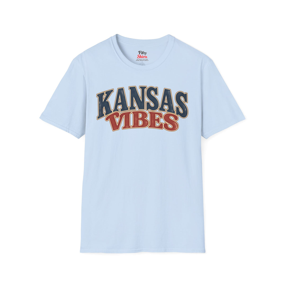 Kansas Vibes Unisex Softstyle T Shirt State Name Graphic Tee