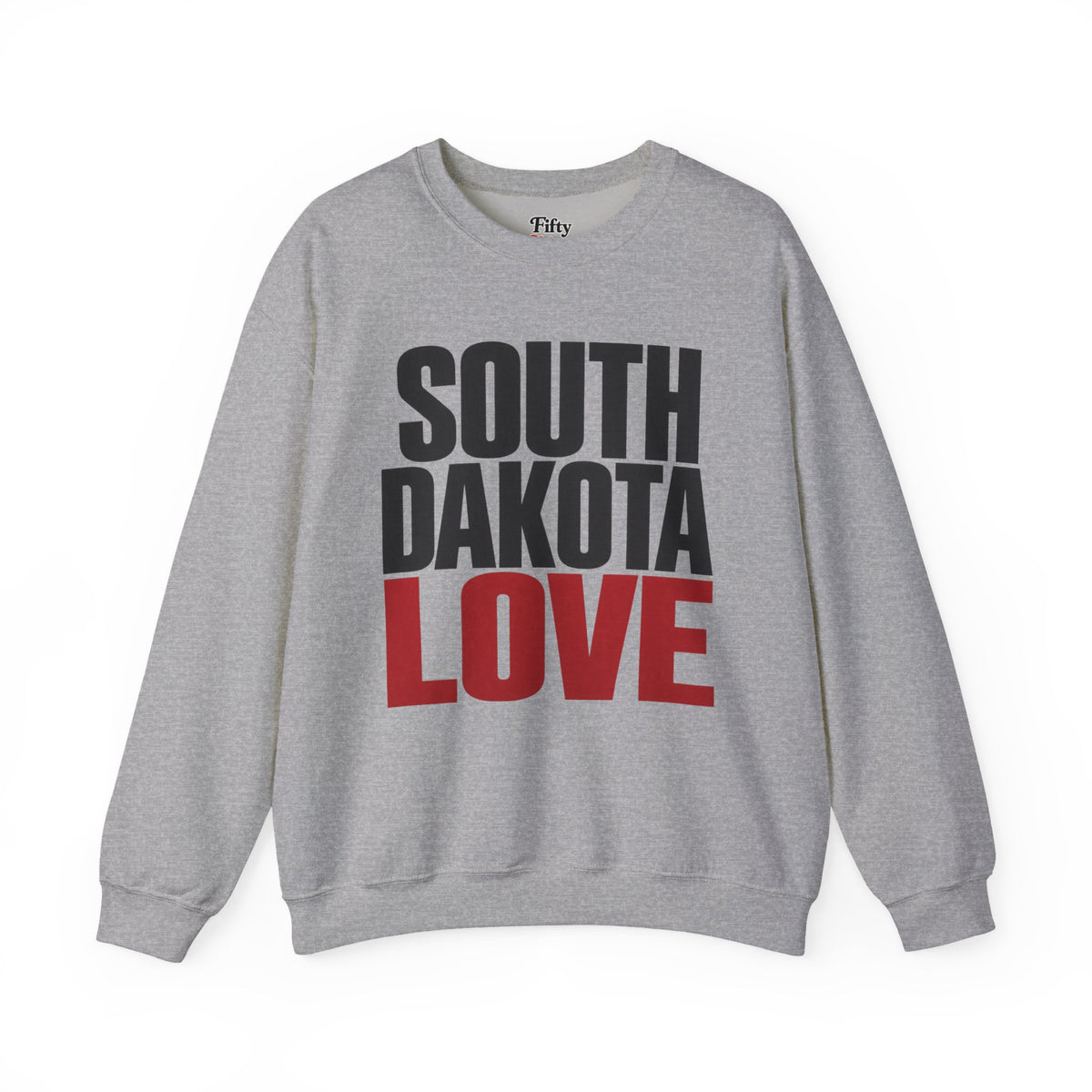 South Dakota Love Unisex Crewneck Sweatshirt State Name Graphic