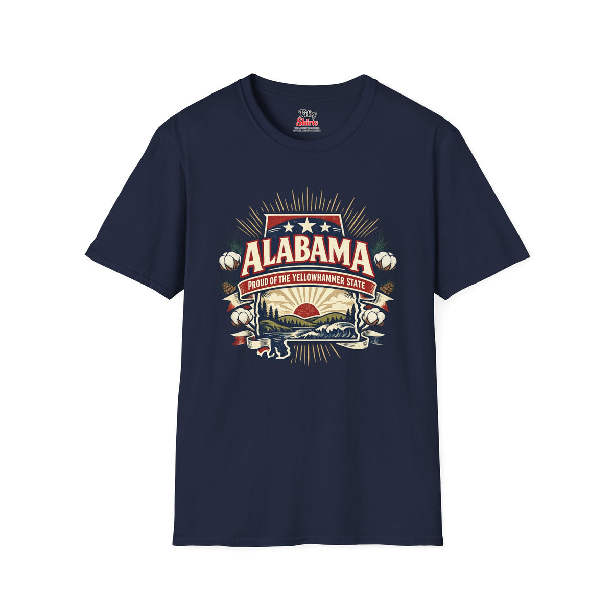 Alabama State Pride Unisex Softstyle T Shirt State Pride Graphic Tee Collections FS03
