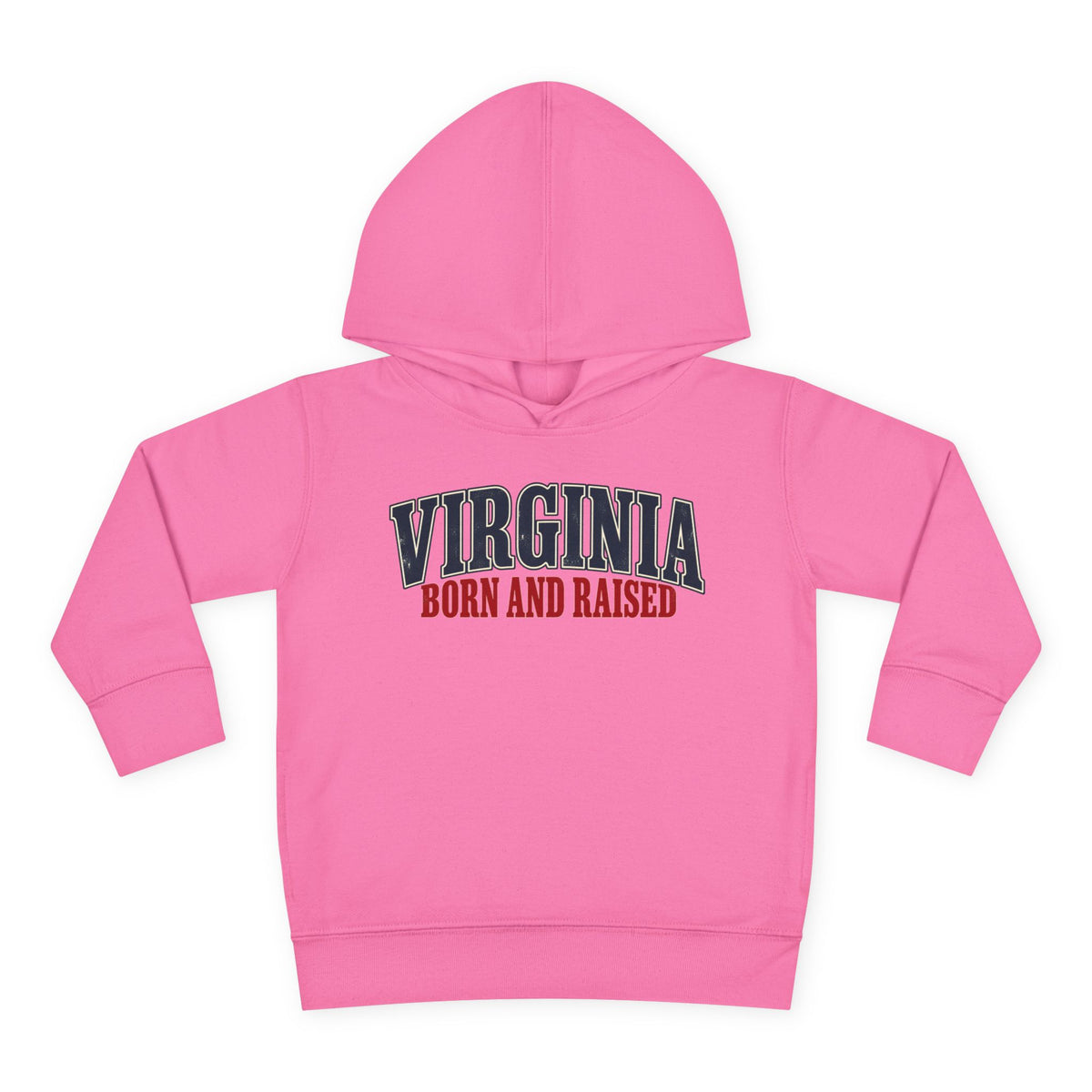 Virginia Born and Raised Southern Heritage Unisex Toddler Pullover Fleece Hoodie