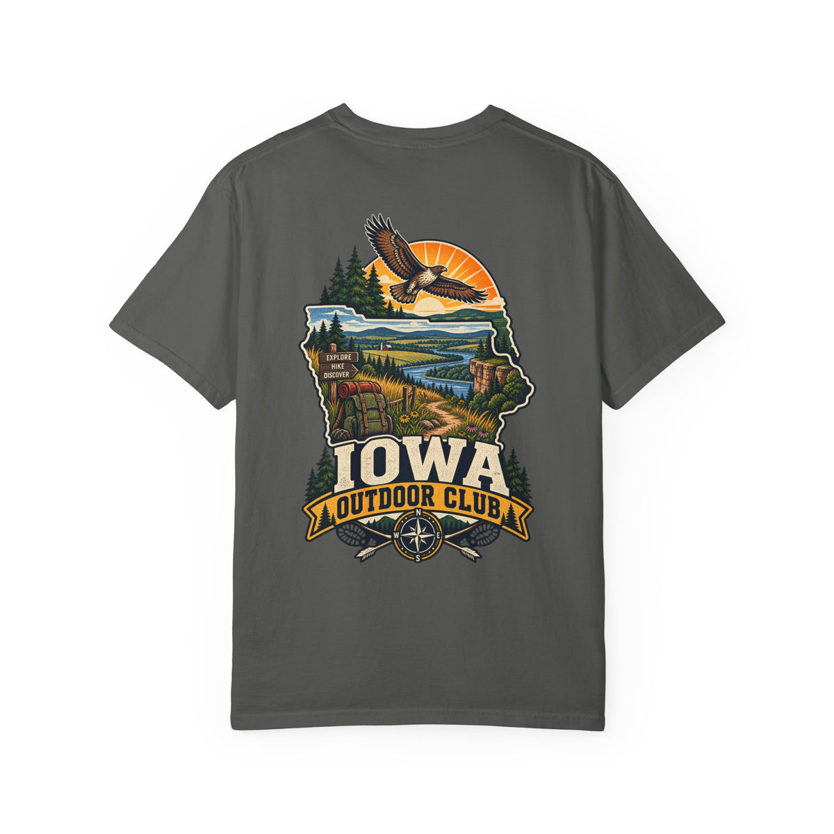 Iowa Outdoor Club Unisex Comfort Color 1717 Streetwear Graphic Tee