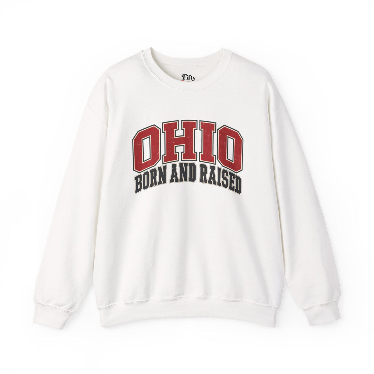 Ohio Born and Raised Old-School Athletic Unisex Sweatshirt Graphic