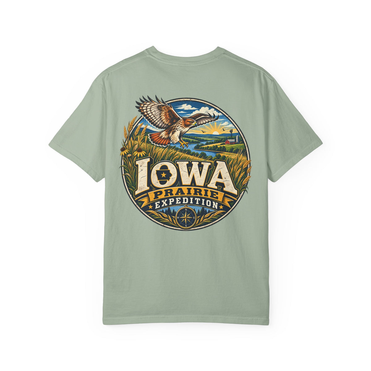 Iowa Prairie Expedition Unisex Comfort Color 1717 Streetwear Graphic Tee