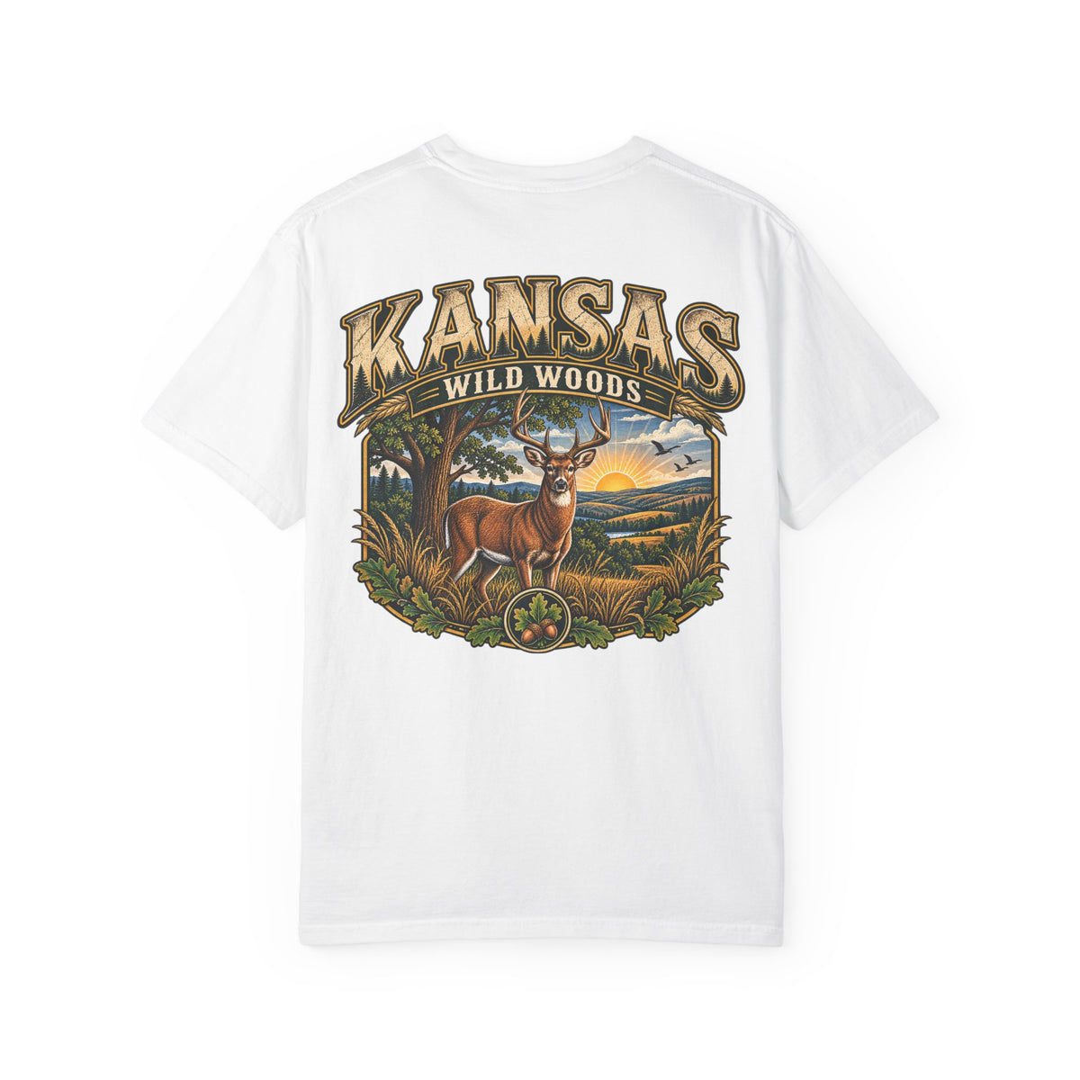 Kansas Wild Woods Unisex Comfort Color 1717 Streetwear Graphic Tee