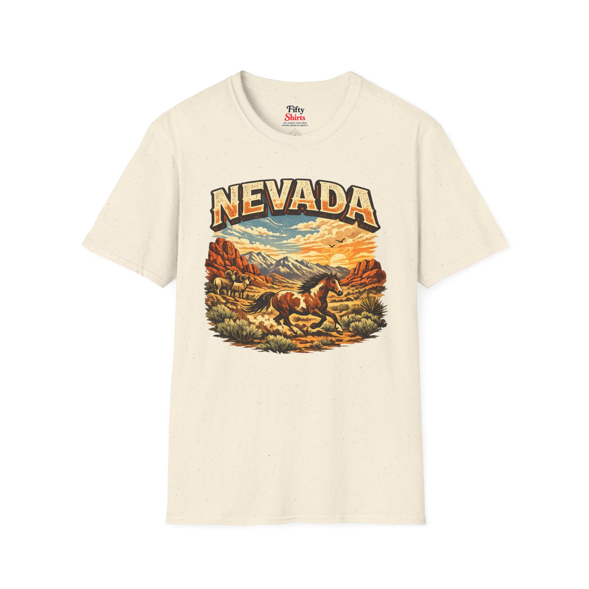 Nevada Wildlife Unisex Softstyle T Shirt State Pride Graphic Tee Collections FS03