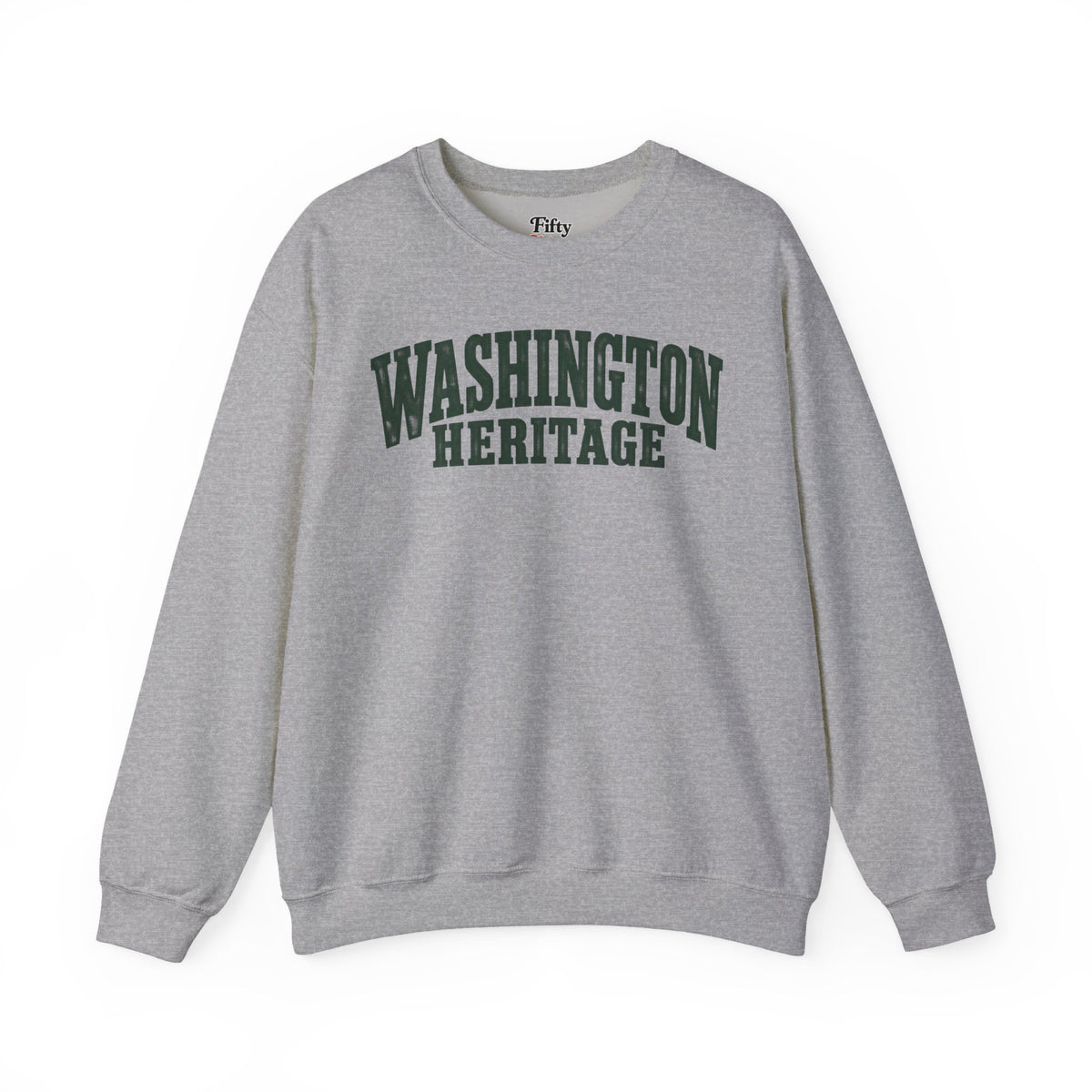 Washington Heritage Unisex Crewneck Sweatshirt State Name Graphic