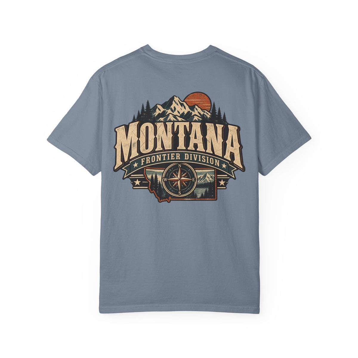 Montana Frontier Division Unisex Comfort Color 1717 Streetwear Graphic Tee