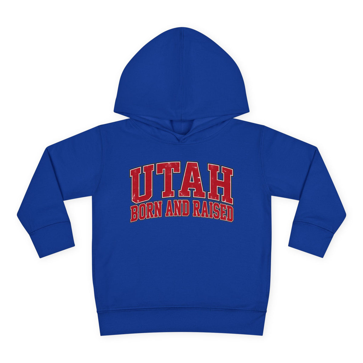 Utah Born and Raised Collegiate Classic Unisex Toddler Pullover Fleece Hoodie