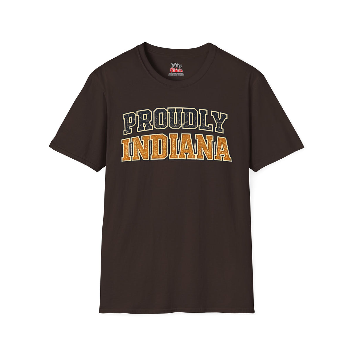 Proudly Indiana Unisex Softstyle T Shirt State Name Graphic Tee