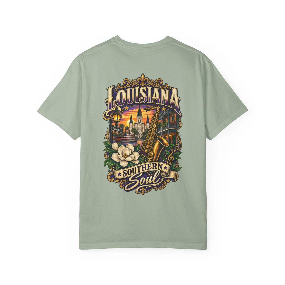 Louisiana Southern Soul Unisex Comfort Color 1717 Streetwear Graphic Tee
