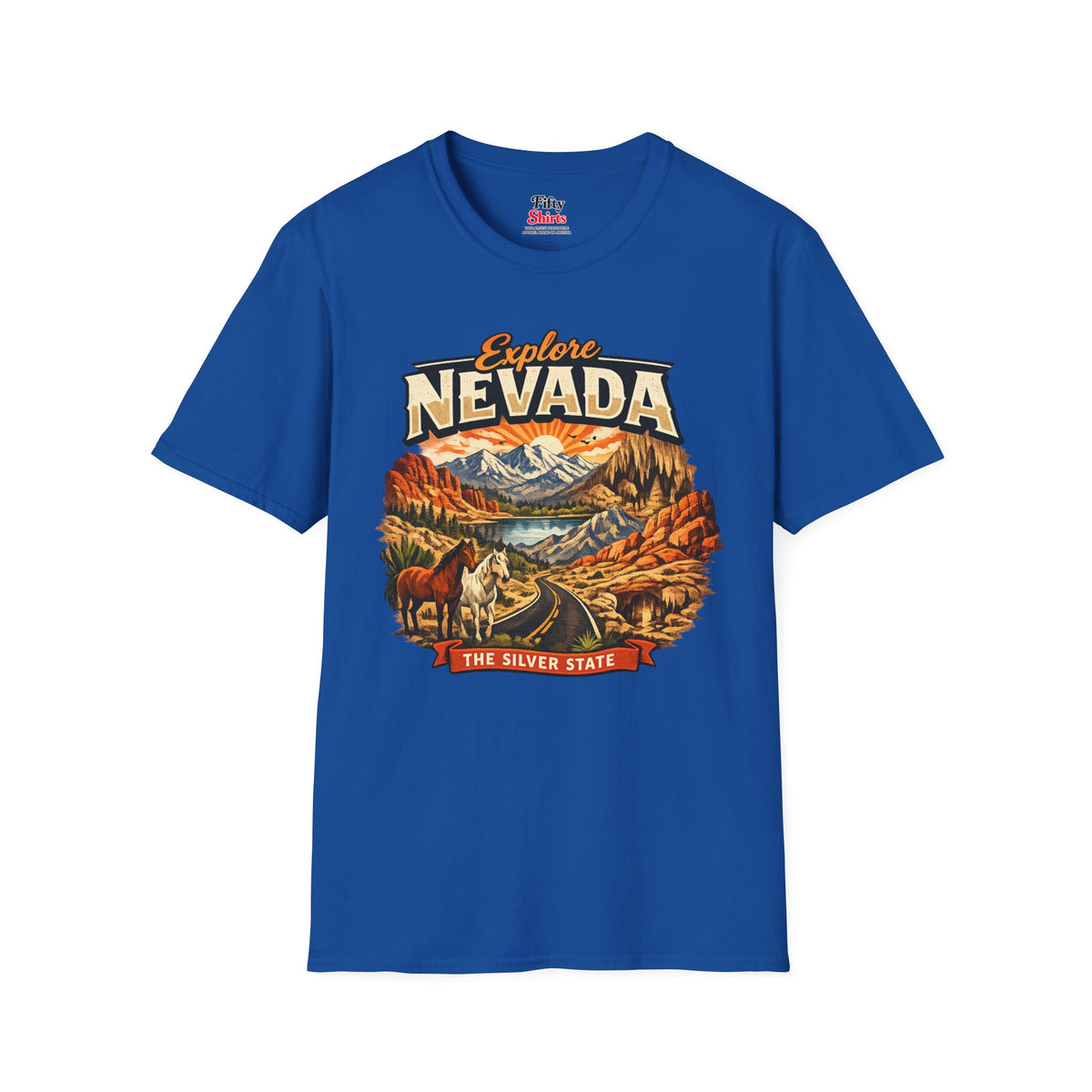 Explore Nevada Unisex Softstyle T Shirt State Pride Graphic Tee Collections FS03