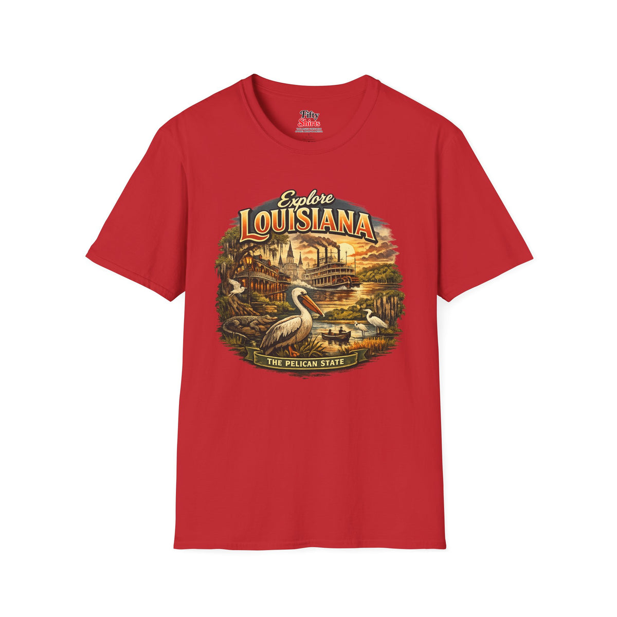 Explore Louisiana Unisex Softstyle T Shirt State Pride Graphic Tee Collections FS03