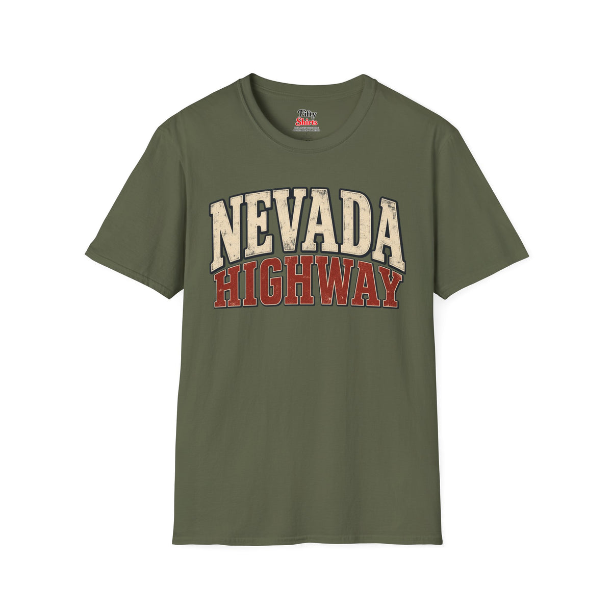 Nevada Highway Unisex Softstyle T Shirt State Name Graphic Tee