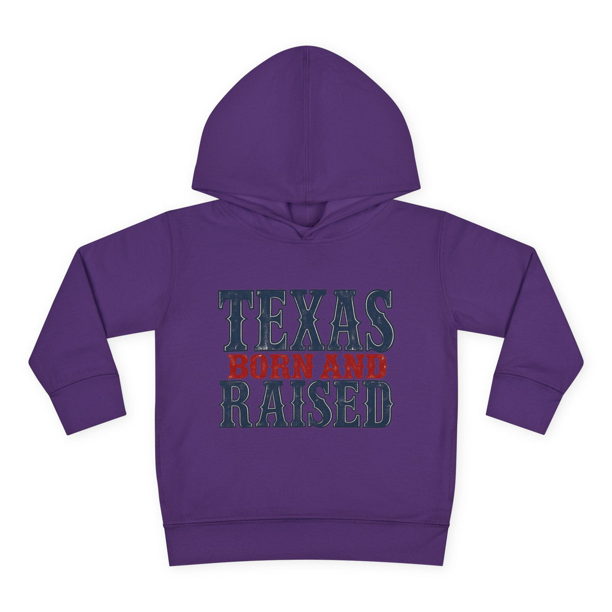 Texas Born and Raised Classic Heritage Unisex Toddler Pullover Fleece Hoodie