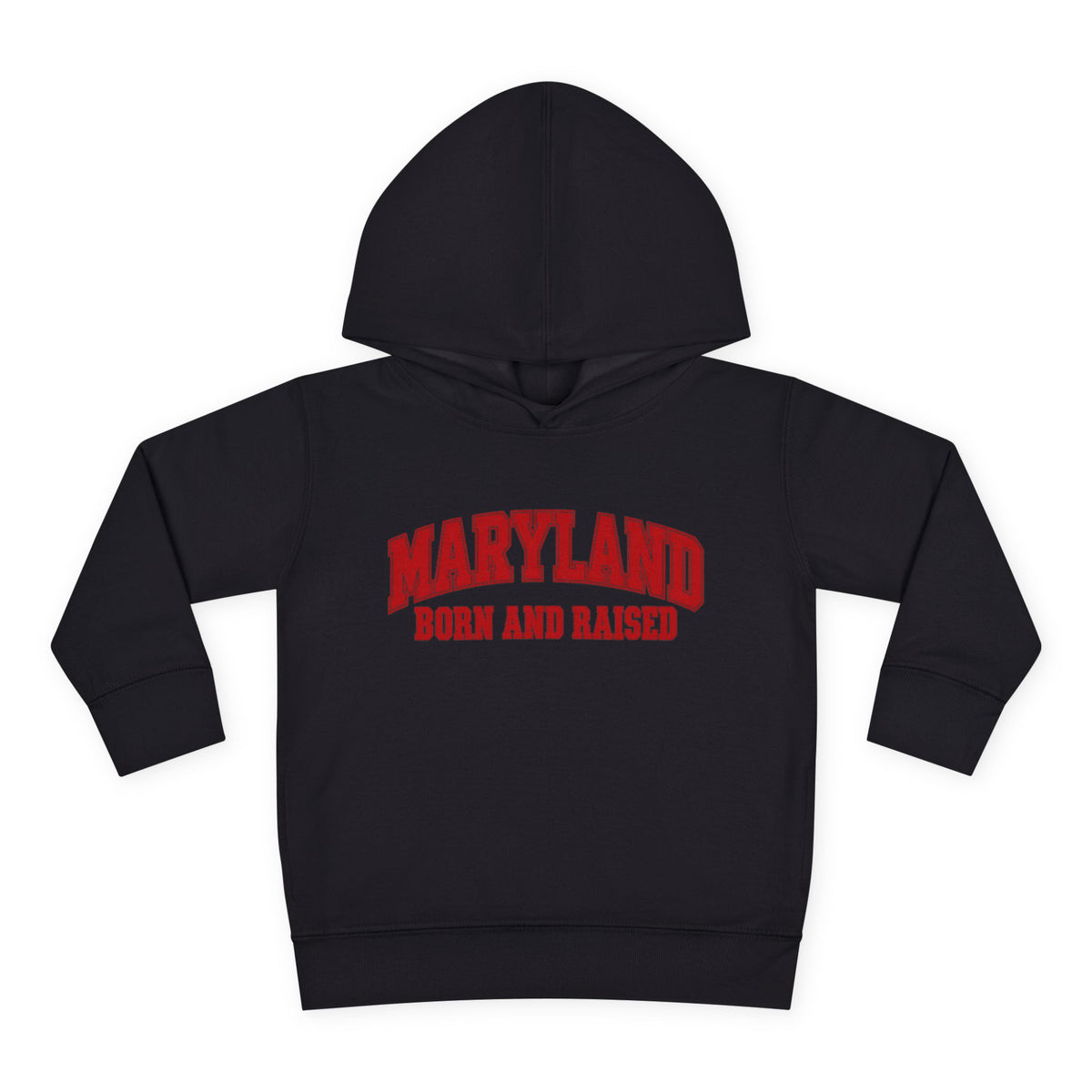 Maryland Born and Raised Classic Collegiate Unisex Toddler Pullover Fleece Hoodie