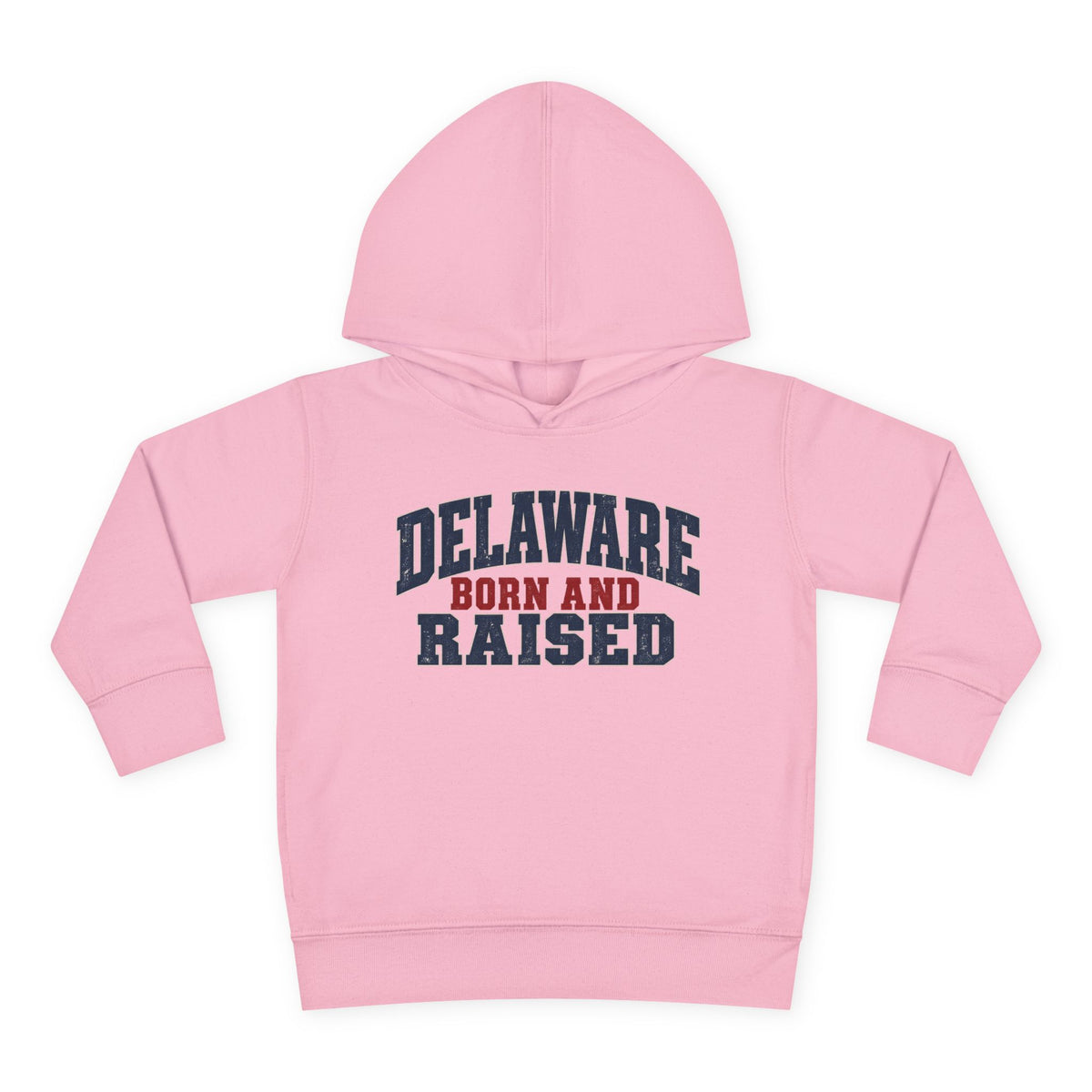 Delaware Born and Raised Rustic Heritage Unisex Toddler Pullover Fleece Hoodie