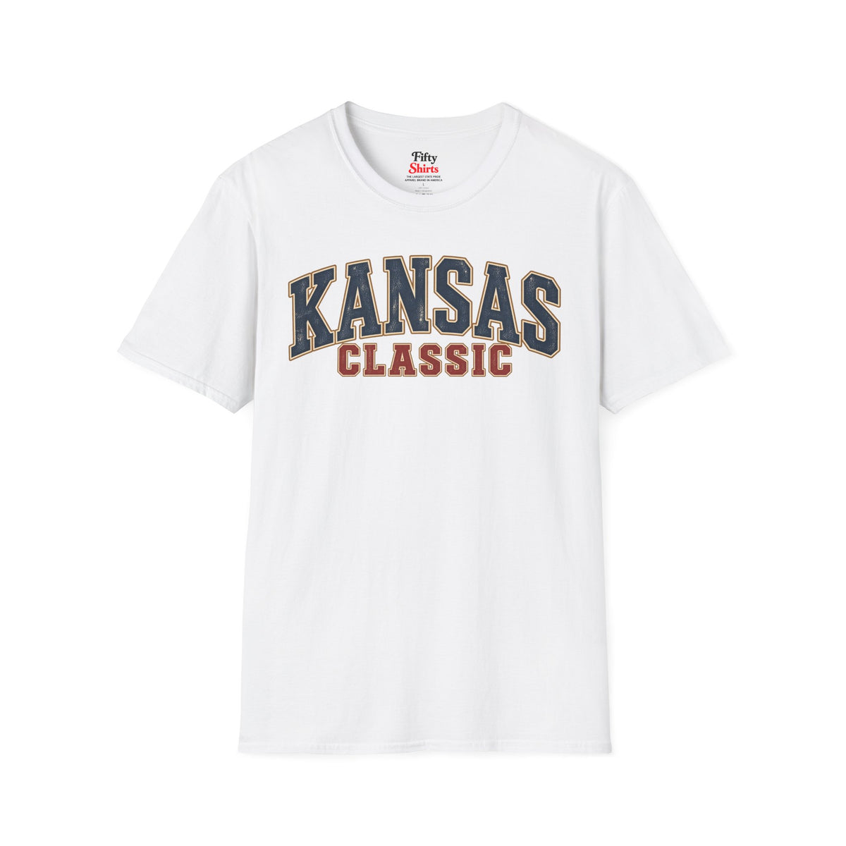 Kansas Classic Unisex Softstyle T Shirt State Name Graphic Tee