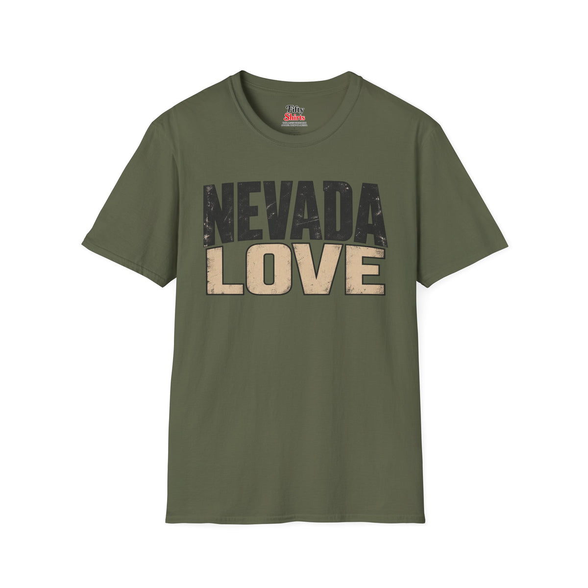 Nevada Love Unisex Softstyle T Shirt State Name Graphic Tee