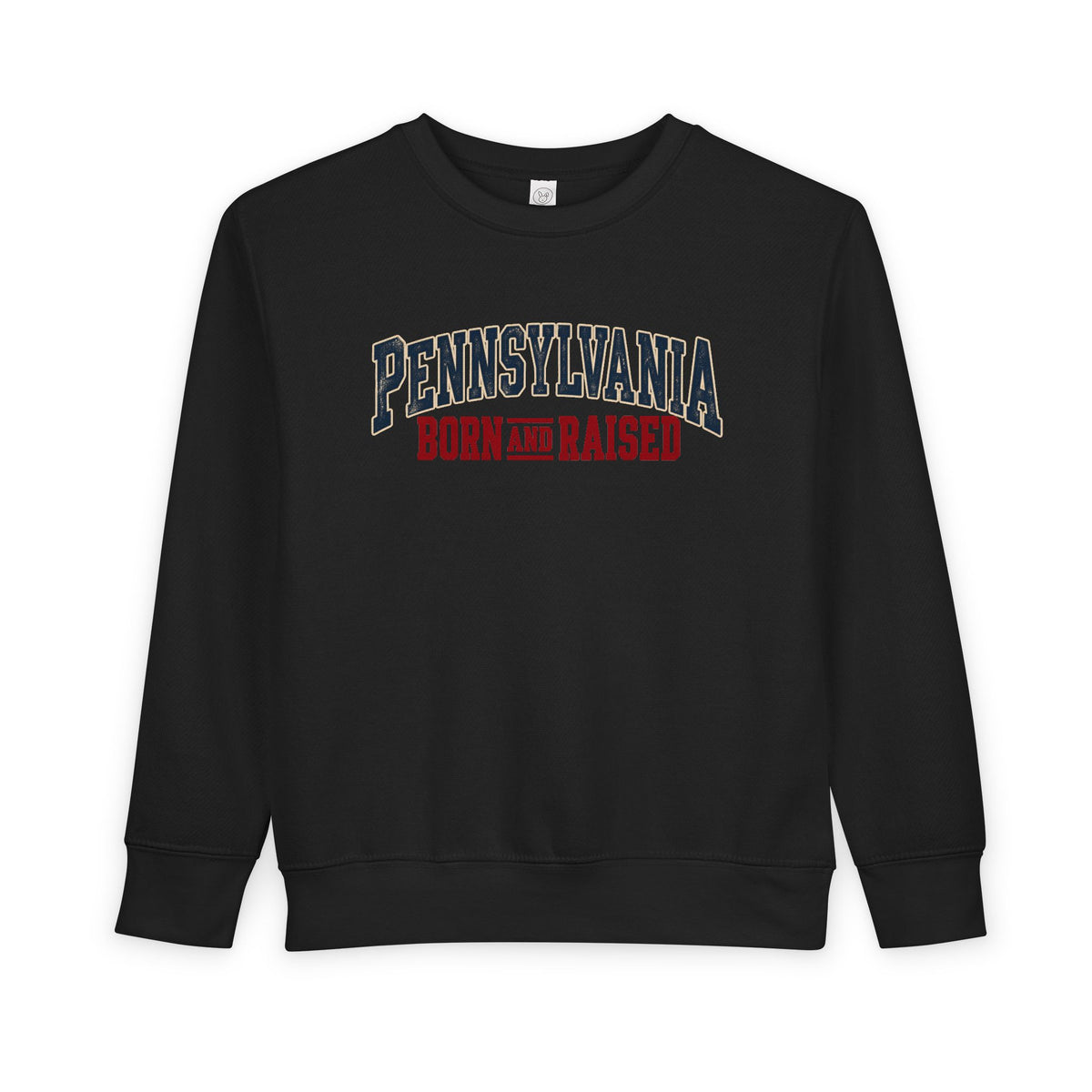 Pennsylvania Born and Raised Classic Souvenir Unisex Toddler Sweatshirt