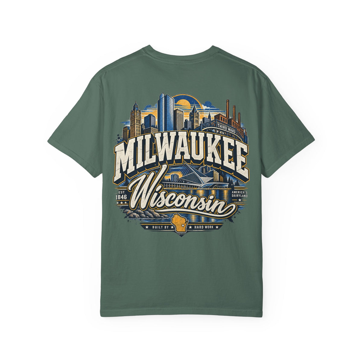 Milwaukee Wisconsin Unisex Comfort Color 1717 Streetwear Graphic Tee