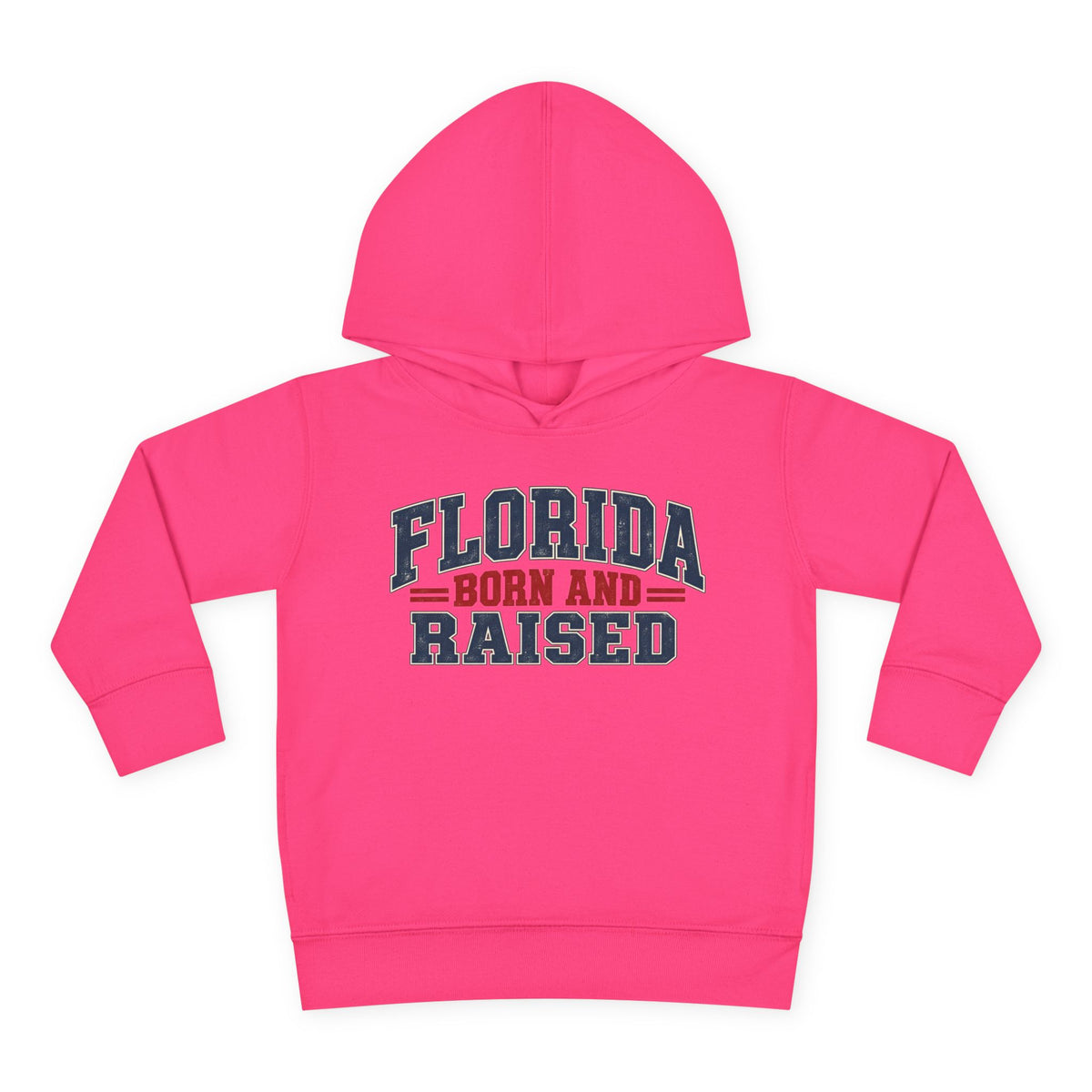 Florida Born and Raised Rustic Americana Unisex Toddler Pullover Fleece Hoodie