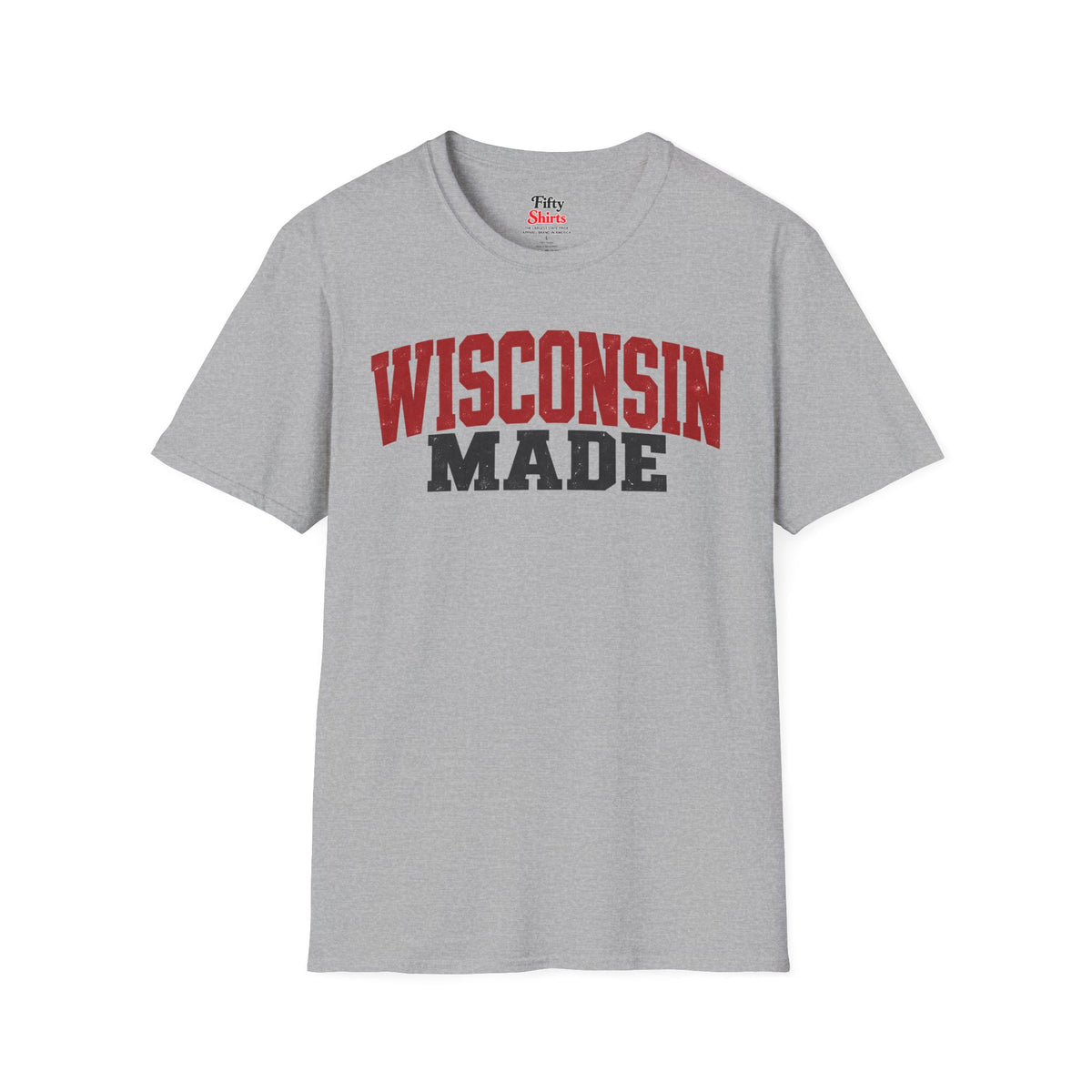 Wisconsin Made Unisex Softstyle T Shirt State Name Graphic Tee