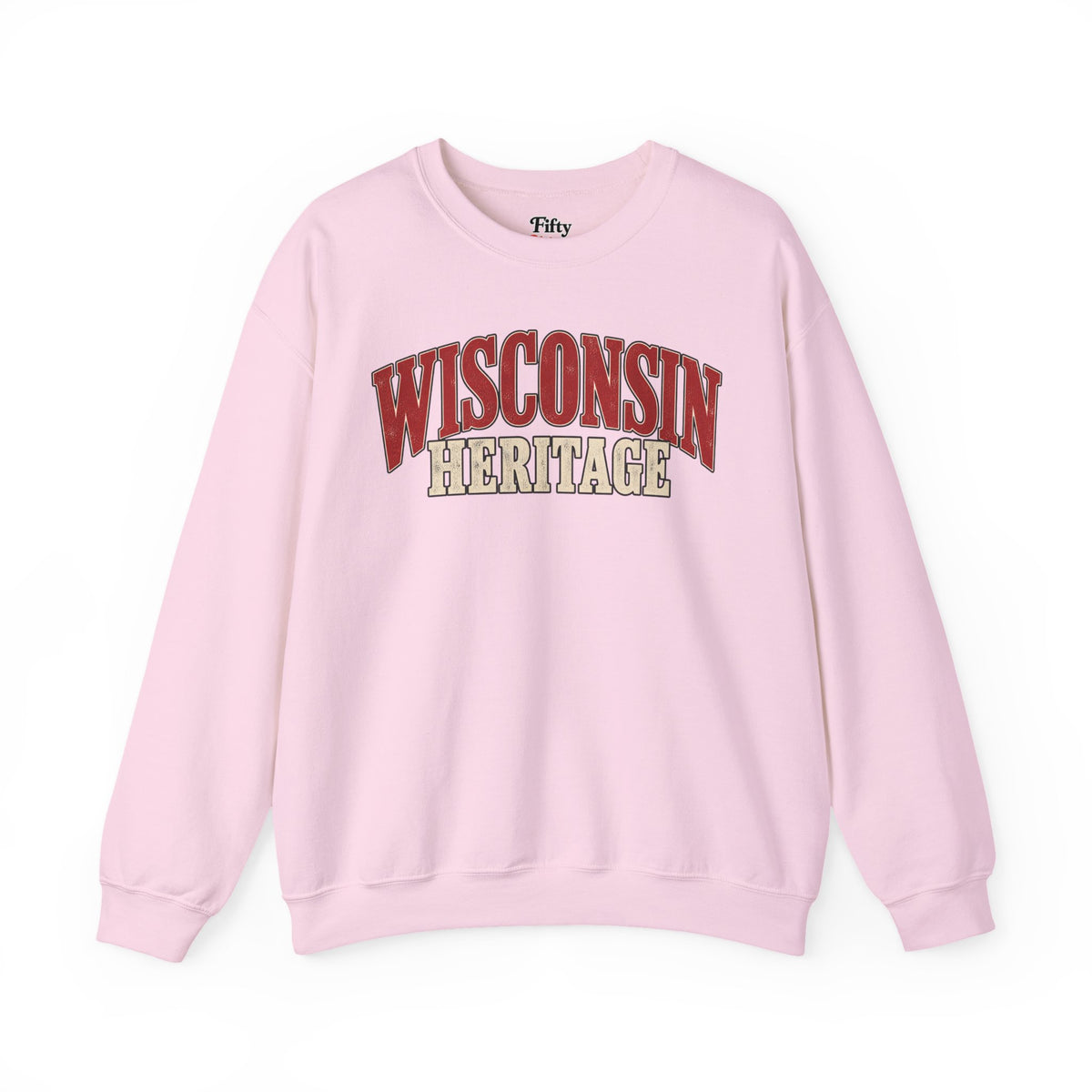 Wisconsin Heritage Unisex Crewneck Sweatshirt State Name Graphic