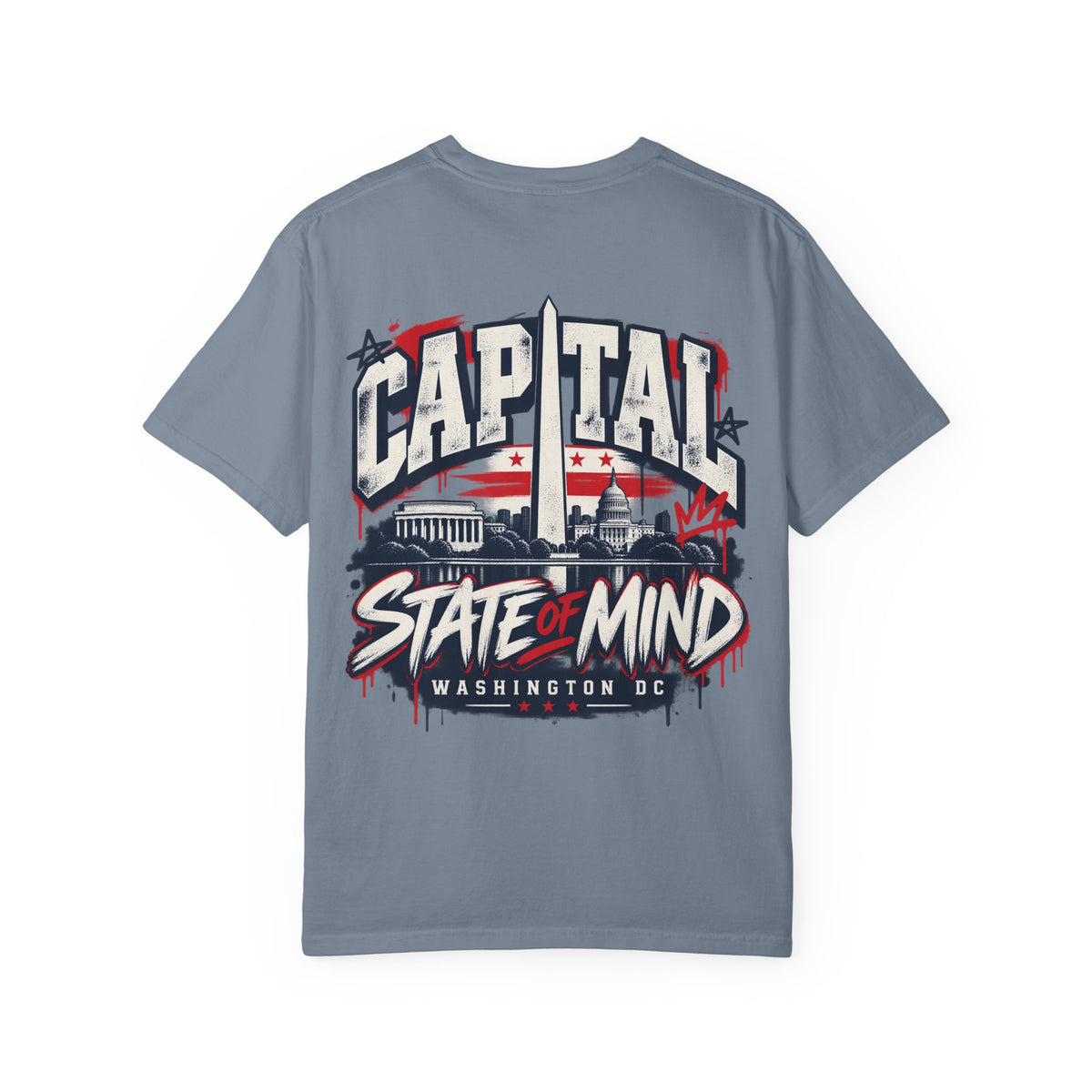 Washington DC Capital State of Mind Unisex Comfort Color 1717 Streetwear Graphic Tee