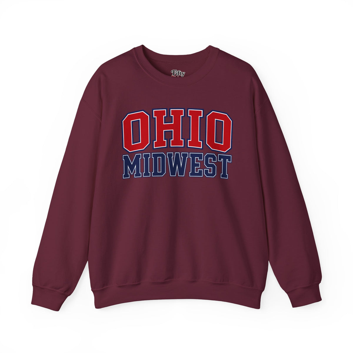 Ohio Midwest Unisex Crewneck Sweatshirt State Name Graphic