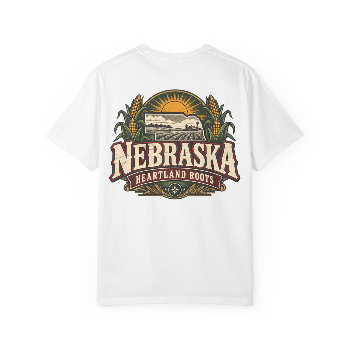 Nebraska Heartland Roots Unisex Comfort Color 1717 Streetwear Graphic Tee