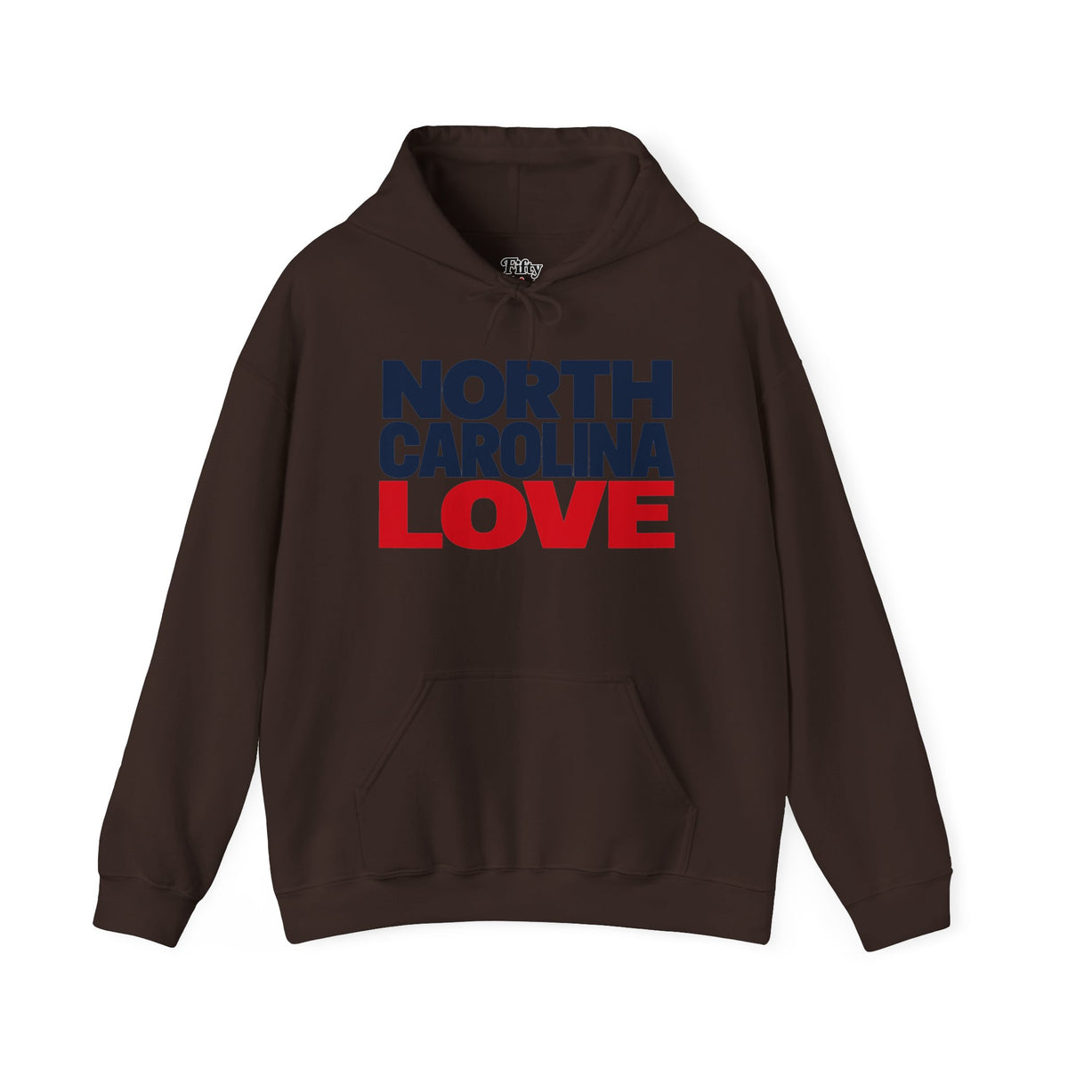 North Carolina Love Unisex Hoodie State Name Graphic