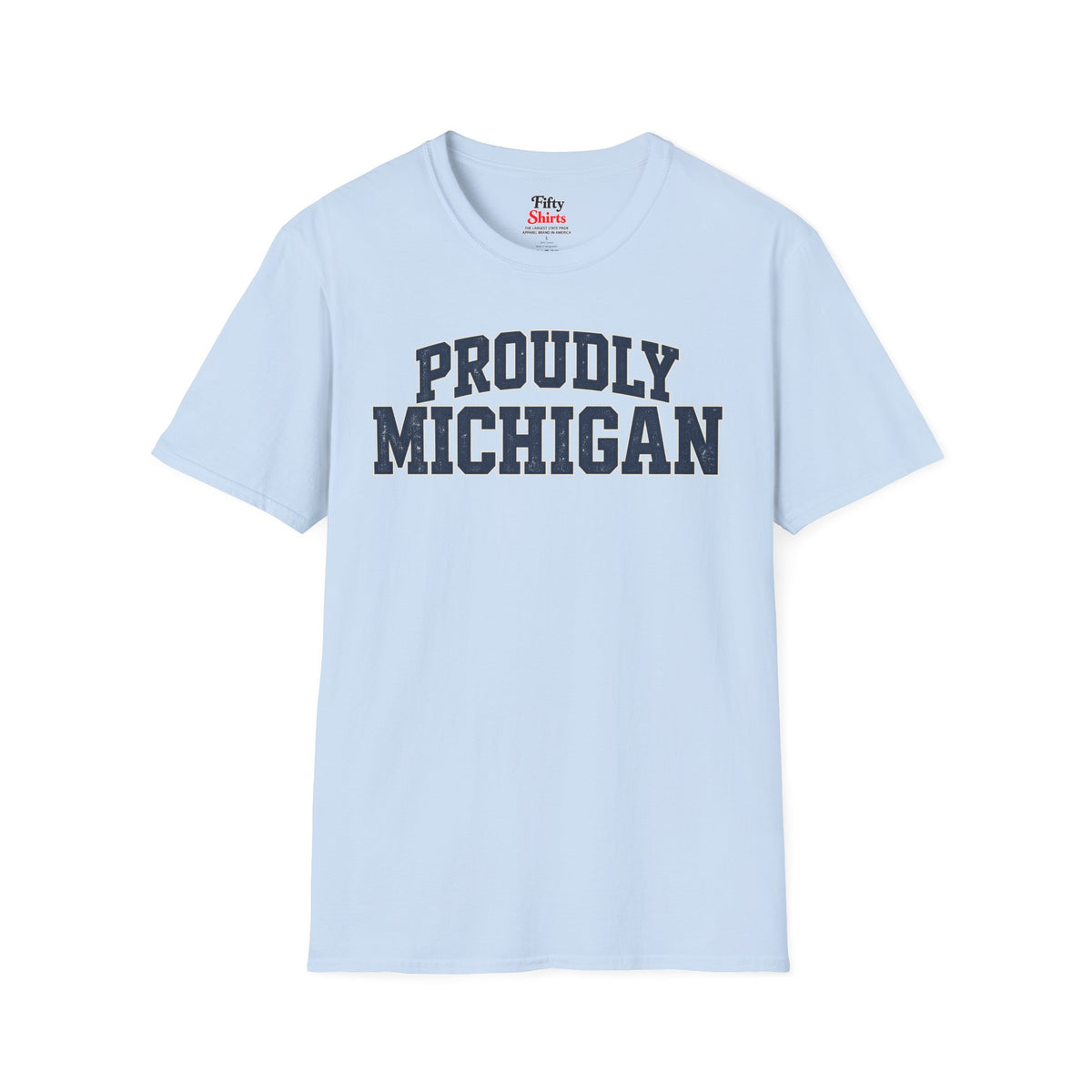 Proudly Michigan Unisex Softstyle T Shirt State Name Graphic Tee