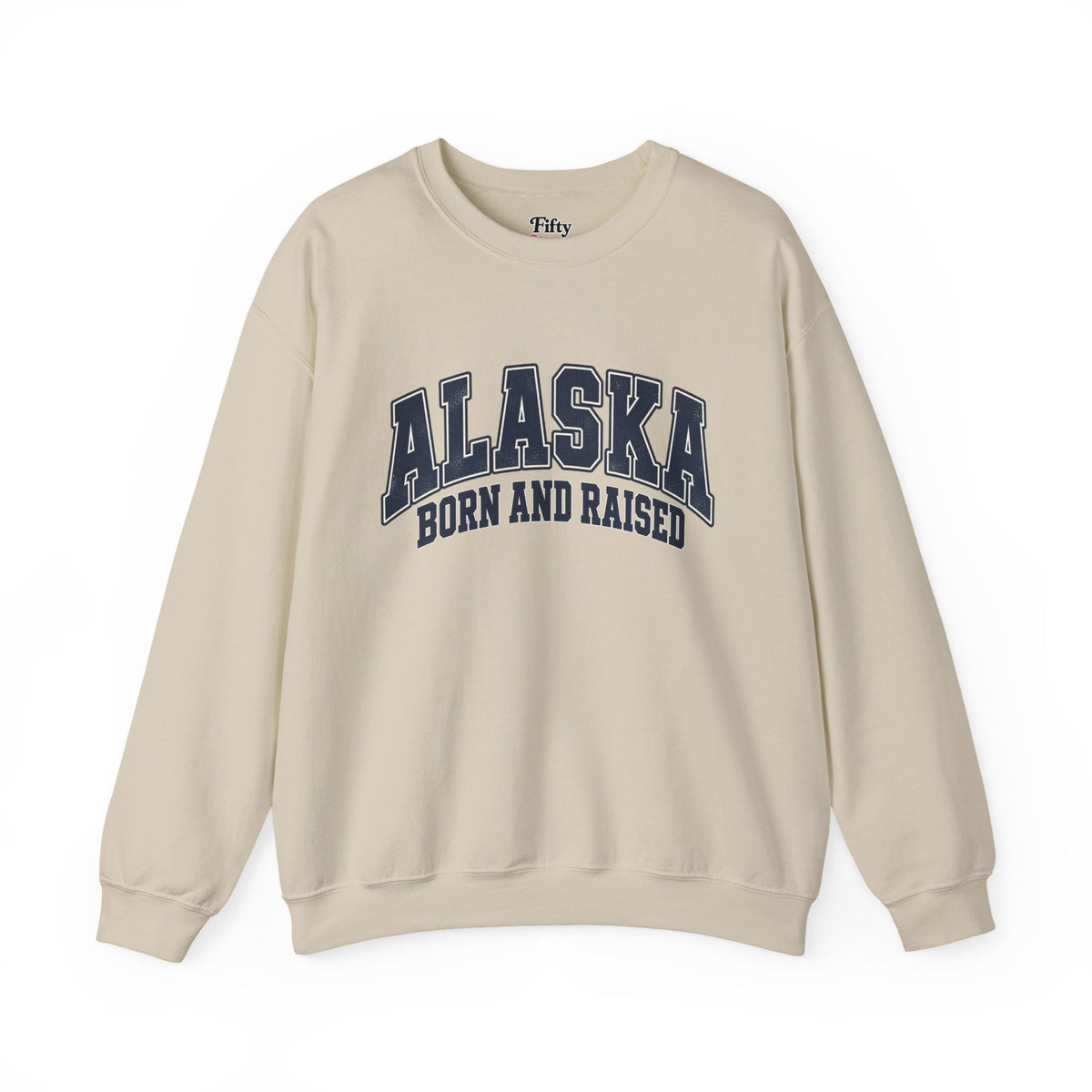 Alaska Born and Raised Vintage Athletic Heritage Unisex Sweatshirt Graphic