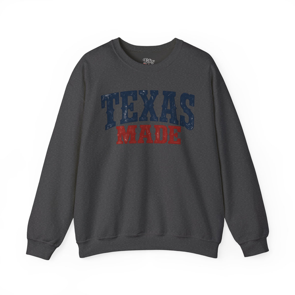 Texas Made Unisex Crewneck Sweatshirt State Name Graphic