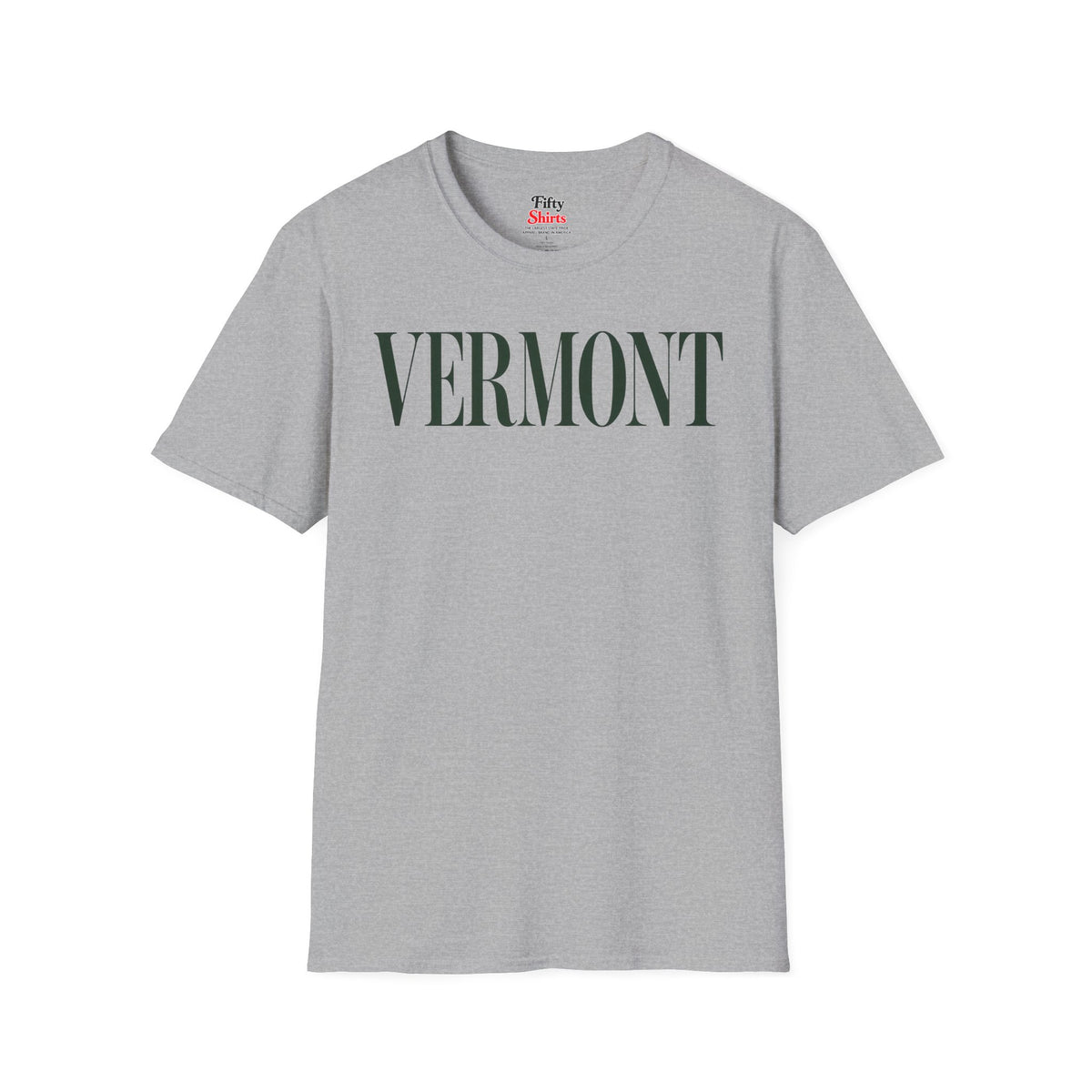 Vermont Unisex Softstyle T Shirt State Name Graphic Tee