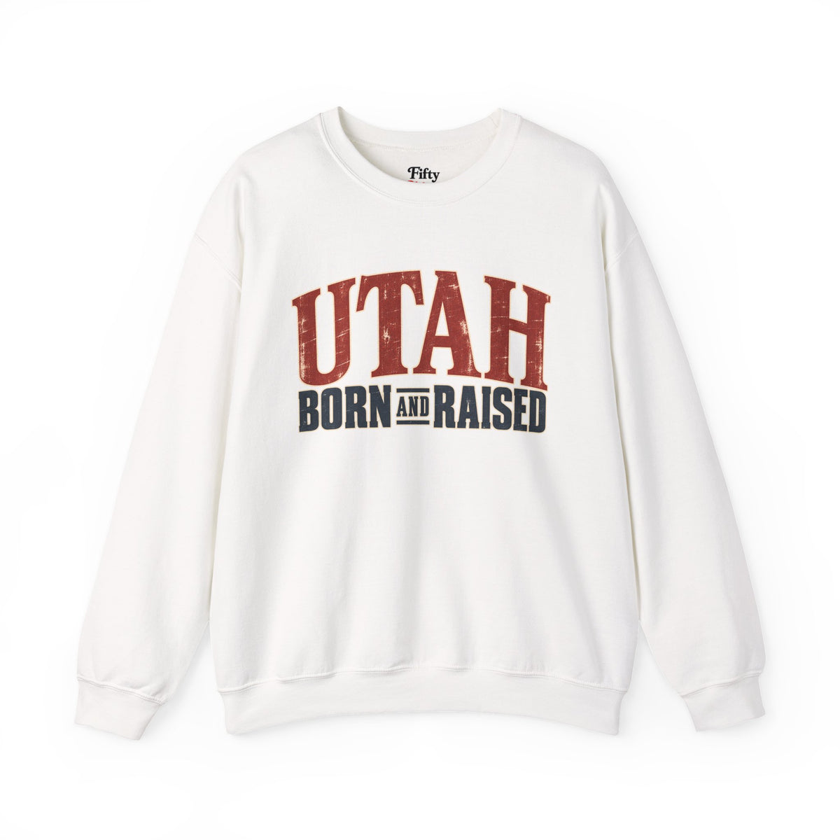 Utah Born and Raised Premium Heritage Unisex Sweatshirt Graphic