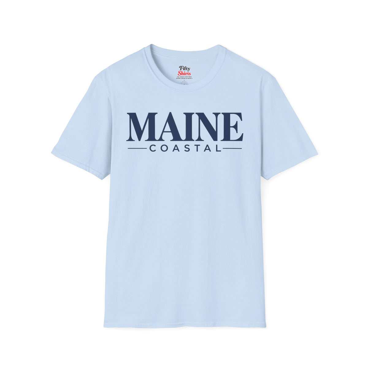 Main Coastal Unisex Softstyle T Shirt State Name Graphic Tee