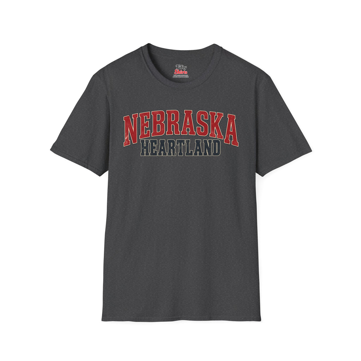 Nebraska Heartland Unisex Softstyle T Shirt State Name Graphic Tee