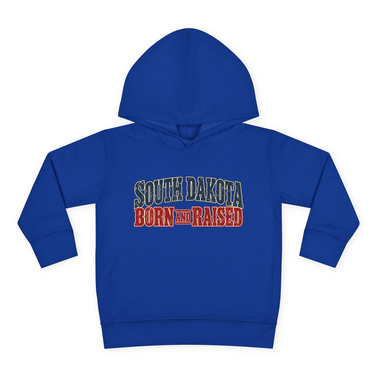 South Dakota Born and Raised Old-School Souvenir Unisex Toddler Pullover Fleece Hoodie