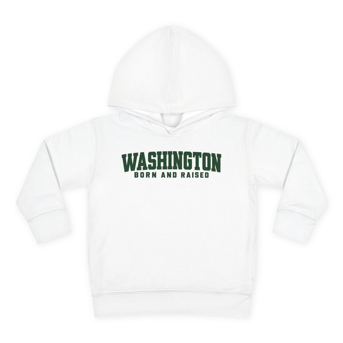 Washington Born and Raised Minimal Modern Unisex Toddler Pullover Fleece Hoodie