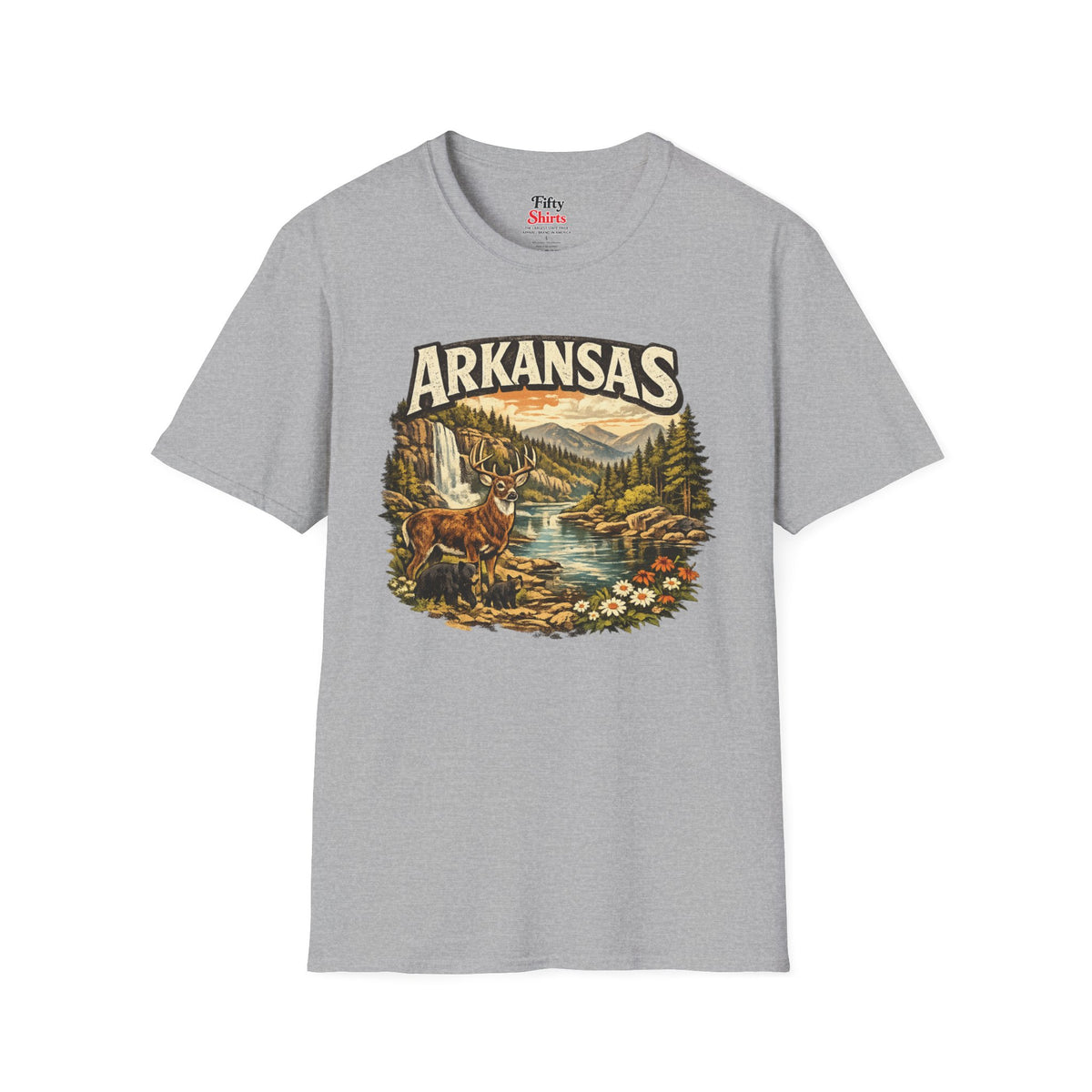 Arkansas Wildlife Unisex Softstyle T Shirt State Pride Graphic Tee Collections FS03