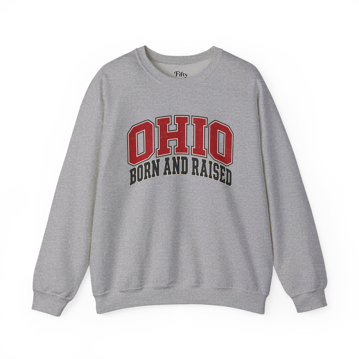 Ohio Born and Raised Old-School Athletic Unisex Sweatshirt Graphic